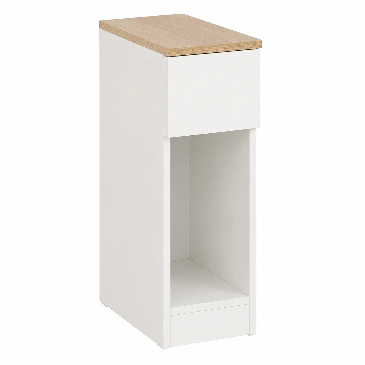 SoBuy Schmaler Nachttisch mit Schublade, Weiß, 20x35x60 cm