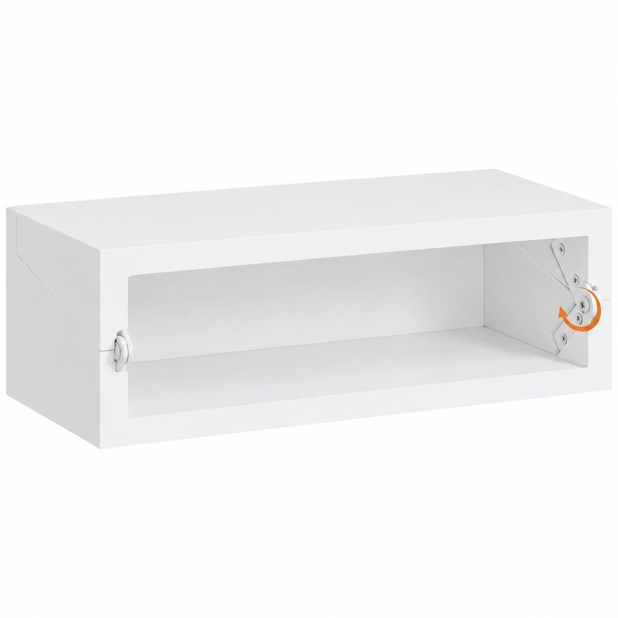 SUMGAR Hängeregal Weiß mit Schublade, Klappbares Nachttischregal für Schlafzimmer & Bett