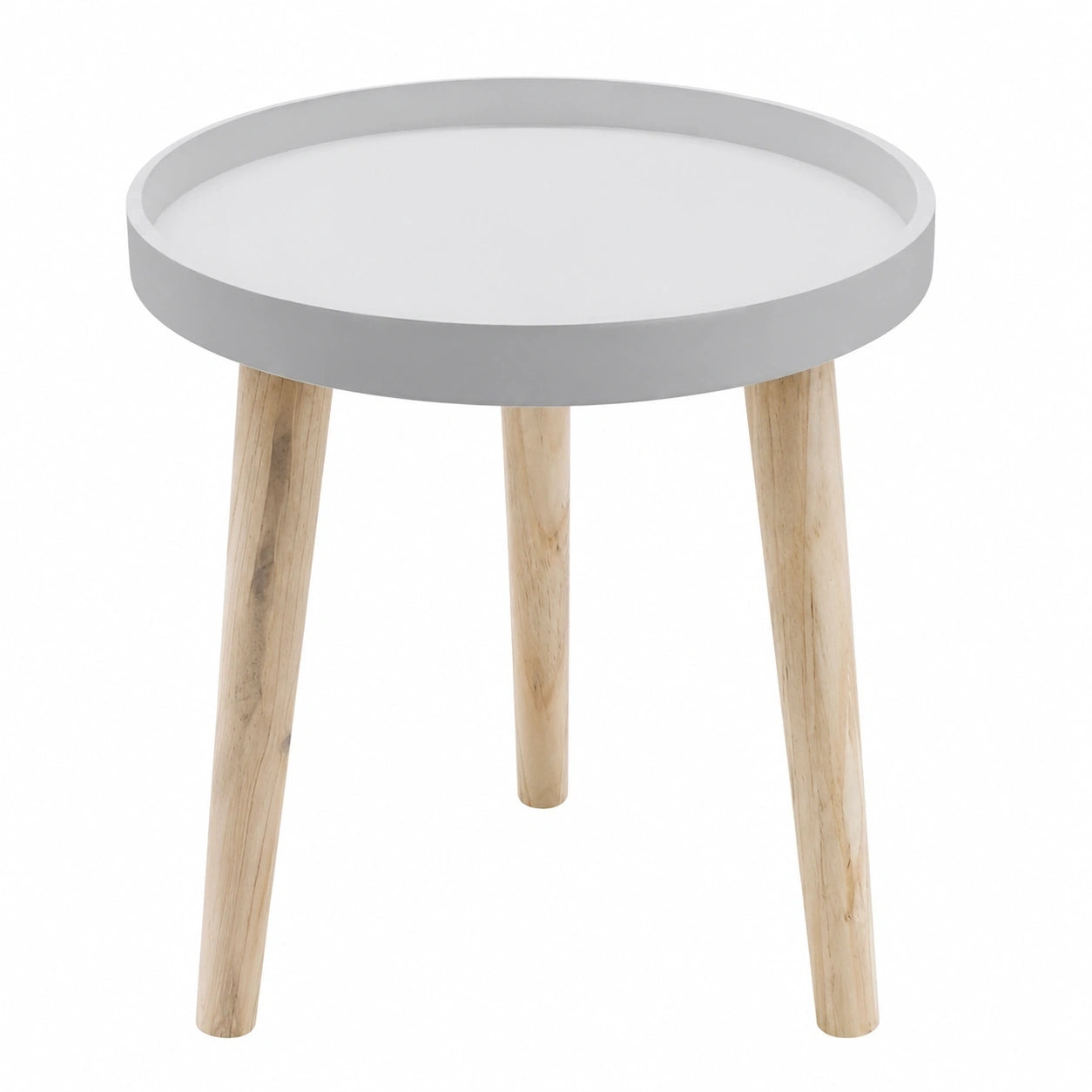 Spetebo Kleiner Holztisch in Weiß - 36x30 cm Dekorativer Beistelltisch
