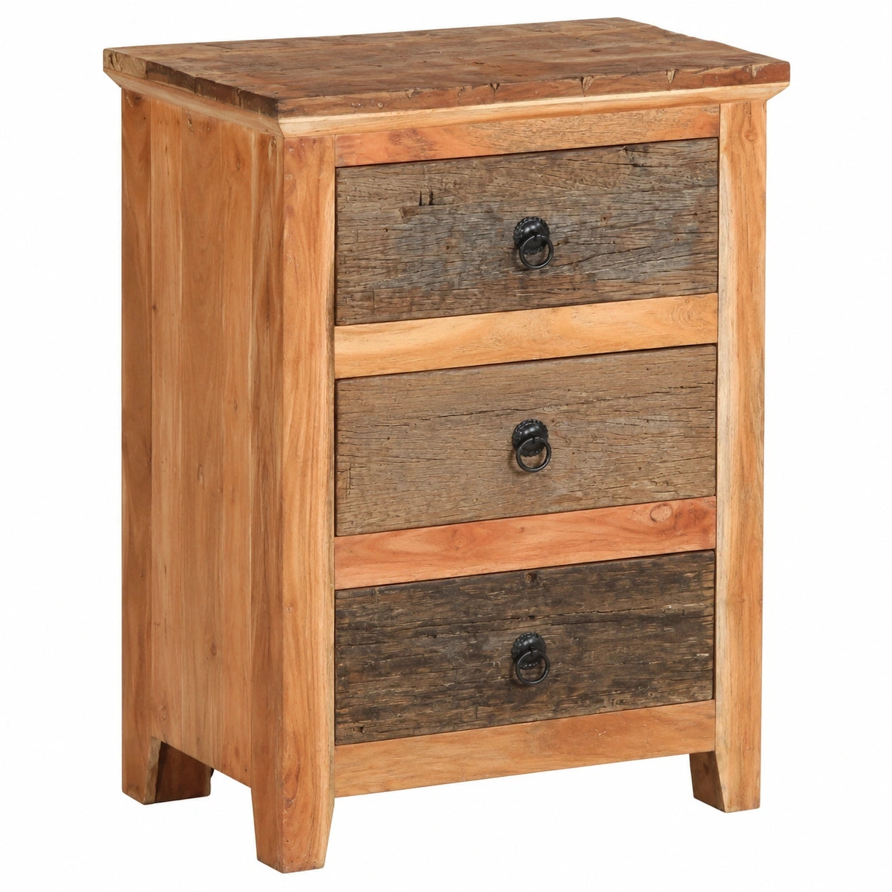 Moderner Akazienholz-Sideboard mit Schubladen 55x33x75 cm für Wohnzimmer, Flur und Schlafzimmer