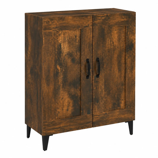 Modernes Sideboard aus Holzwerkstoff und Eisen, 70x34x90 cm, für Küche, Wohnzimmer und Flur