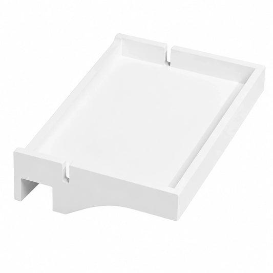 Bambus-Nachttisch mit Kabelmanagement – Klemmregal für Bücher, Smartphones & Brillen, 36x25x9cm, Weiß